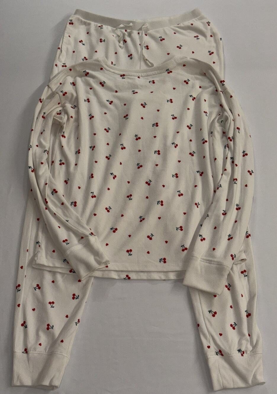 Sonoma Goods For Life Women’s Cherry & Hearts Print Pajama Set Size S